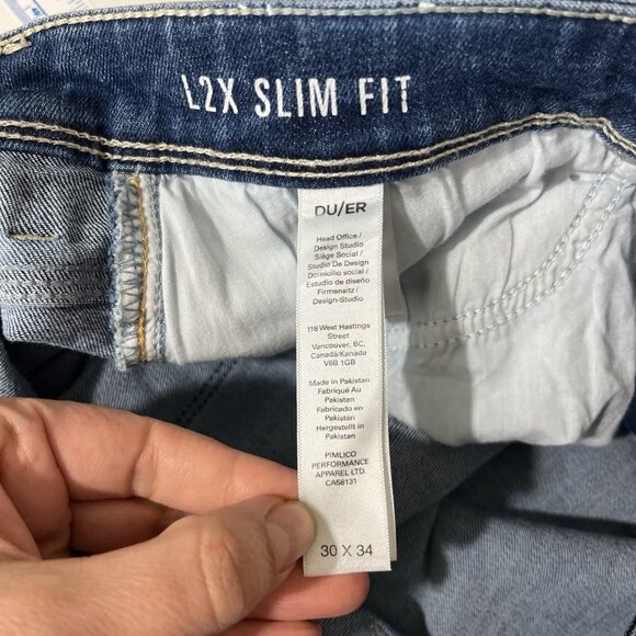 Duer L2X Slim Fit Blue Jeans Men's Size 30 X 34 - Picture 9 of 14